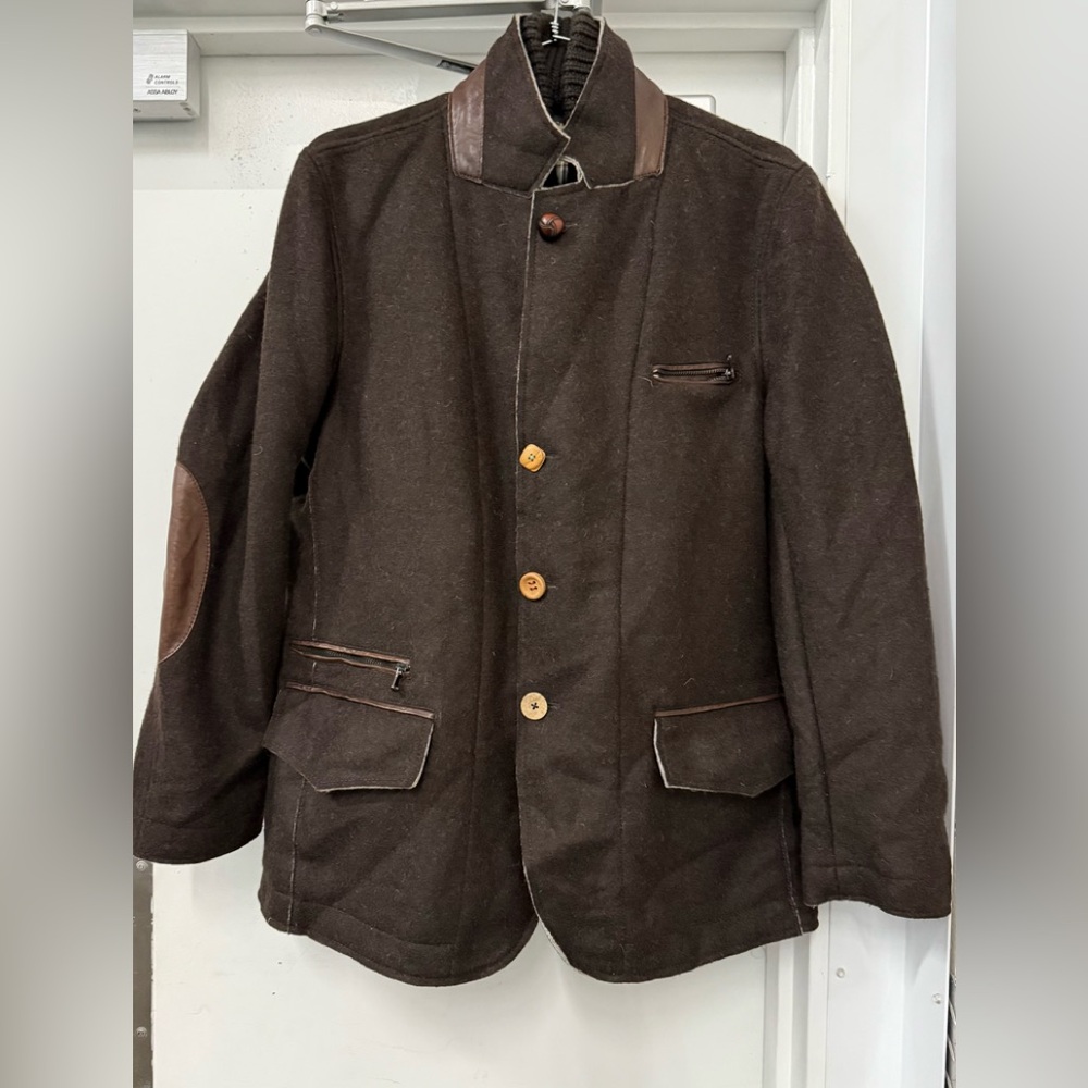Paul Stuart MODG6433 Men's dark Brown Wool Italy Jacket